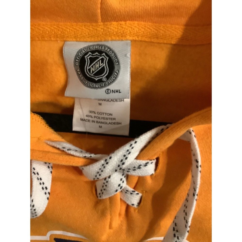 Men's NHL Nashville Predators Medium Gold Lace Up Hoodie Size Medium-NWT - Picture 4 of 5